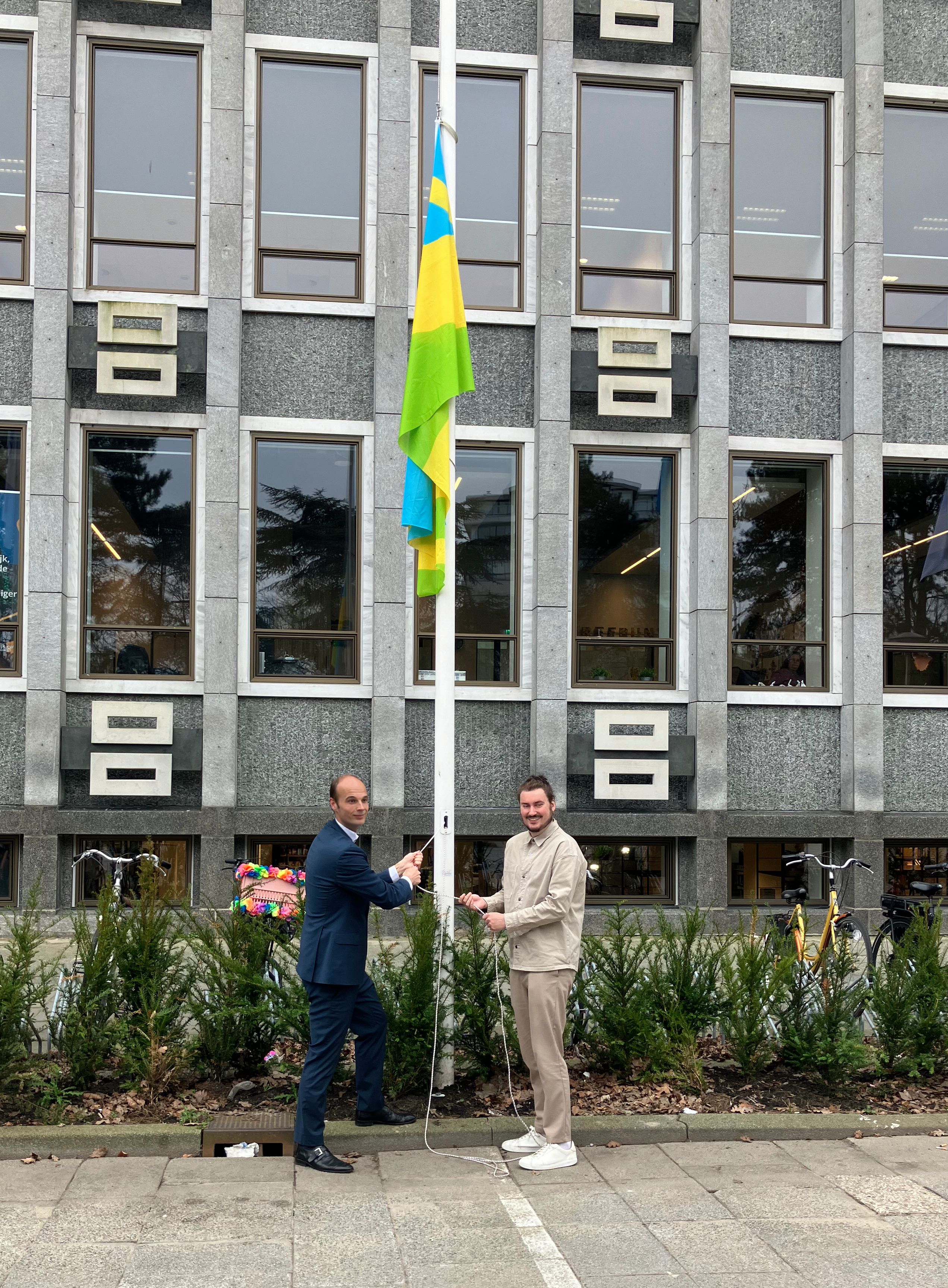 Mensenrechtenvlag hijsen Rijswijk